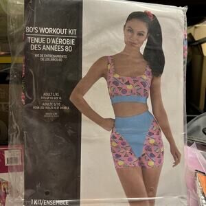 80s Aerobic Workout Costume Halloween Cosplay Party LARGE/XL